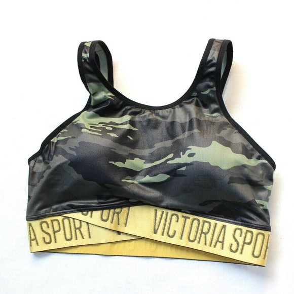 Victoria's Secret Other - Victoria's Secret Sport Camo Crisscross Logo Band Sport Bra Size L